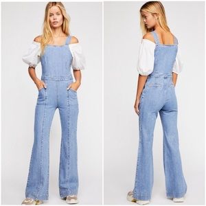 *RARE/LIMITED* Free People Aurora Jumpsuit, Denim 🔥 HOT ITEM 🔥
